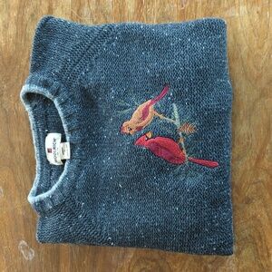 Woolrich Women's Onyx Heather Embroidered Sweater, XL